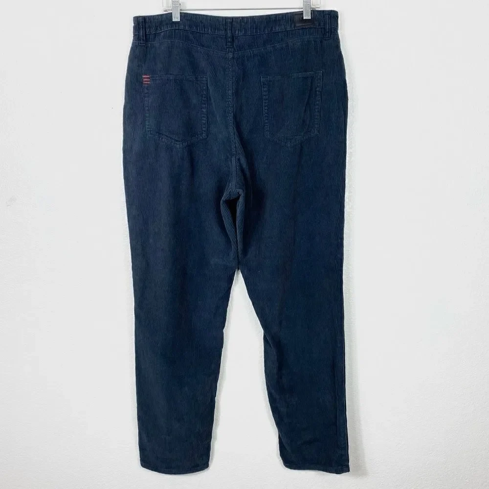 BDG Dark Navy Corduroy High Rise Mom Pants